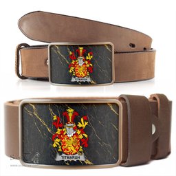 ScotsTee Shop Irish Titmarsh Coat of Arms Irish Family Crest Irish Belt Bucker