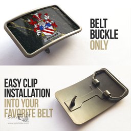 ScotsTee Shop Irish Widenham Coat of Arms Irish Family Crest Irish Belt Bucker