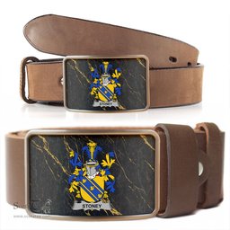 ScotsTee Shop Irish Stoney Coat of Arms Irish Family Crest Irish Belt Bucker