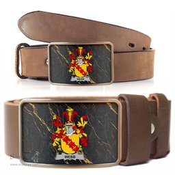 ScotsTee Shop Irish Webb Coat of Arms Irish Family Crest Irish Belt Bucker