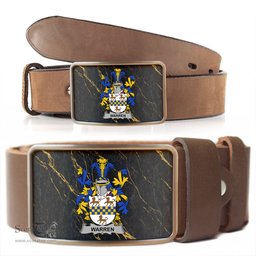 ScotsTee Shop Irish Warren Coat of Arms Irish Family Crest Irish Belt Bucker