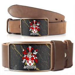 ScotsTee Shop Irish Yelverton Coat of Arms Irish Family Crest Irish Belt Bucker
