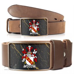ScotsTee Shop Irish Segrave Coat of Arms Irish Family Crest Irish Belt Bucker