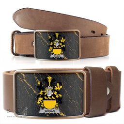 ScotsTee Shop Irish Wogan Coat of Arms Irish Family Crest Irish Belt Bucker