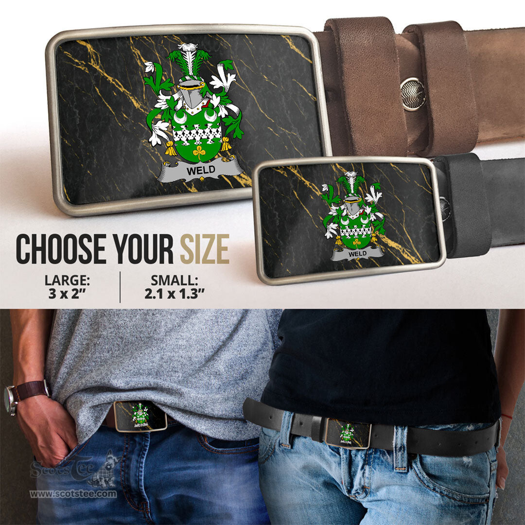 ScotsTee Shop Irish Weld Coat of Arms Irish Family Crest Irish Belt Bucker