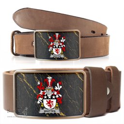 ScotsTee Shop Irish Whitten Coat of Arms Irish Family Crest Irish Belt Bucker