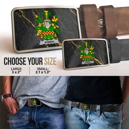 ScotsTee Shop Irish Rowan Coat of Arms Irish Family Crest Irish Belt Bucker