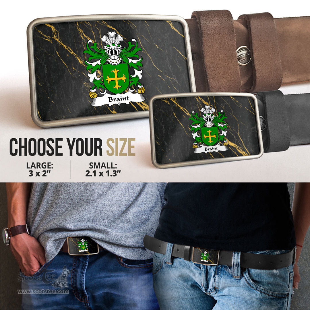 ScotsTee Shop Welsh Braint HIR of Denbighshire Coat of Arms Welsh Family Crest Welsh Belt Bucker