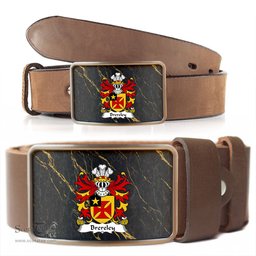 ScotsTee Shop Welsh Brereley or Brierley Coat of Arms Welsh Family Crest Welsh Belt Bucker