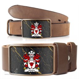 ScotsTee Shop Welsh Havard of Pontwilym Breconshire Coat of Arms Welsh Family Crest Welsh Belt Bucker