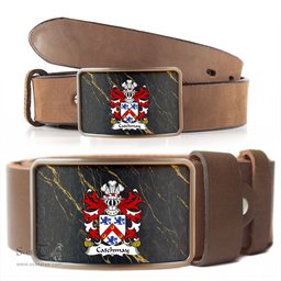 ScotsTee Shop Welsh Catchmay of Monmouthshire Coat of Arms Welsh Family Crest Welsh Belt Bucker