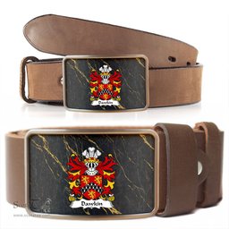 ScotsTee Shop Welsh Dawkin of Abergavenny Monmouthshire Coat of Arms Welsh Family Crest Welsh Belt Bucker