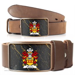 ScotsTee Shop Welsh Heynes of Stretton Shropshire ap John Heynes Coat of Arms Welsh Family Crest Welsh Belt Bucker