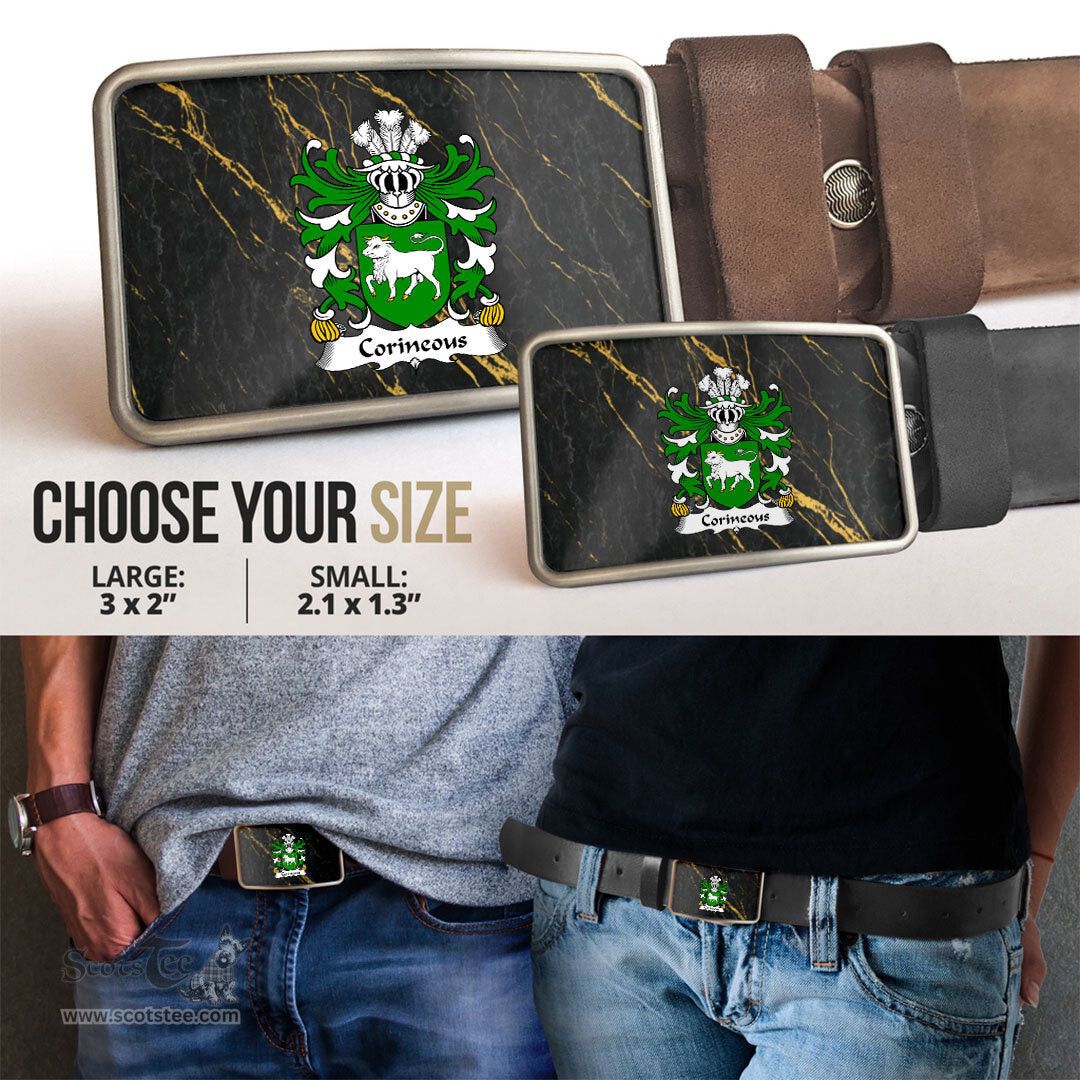 ScotsTee Shop Welsh Corineous Duke of Cornwall Companion of Brutus Coat of Arms Welsh Family Crest Welsh Belt Bucker