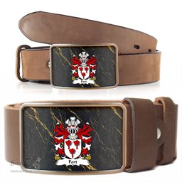 ScotsTee Shop Welsh Fort of Llansteffan Carmarthenshire Coat of Arms Welsh Family Crest Welsh Belt Bucker