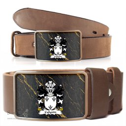 ScotsTee Shop Welsh Cylynin of Powys Coat of Arms Welsh Family Crest Welsh Belt Bucker