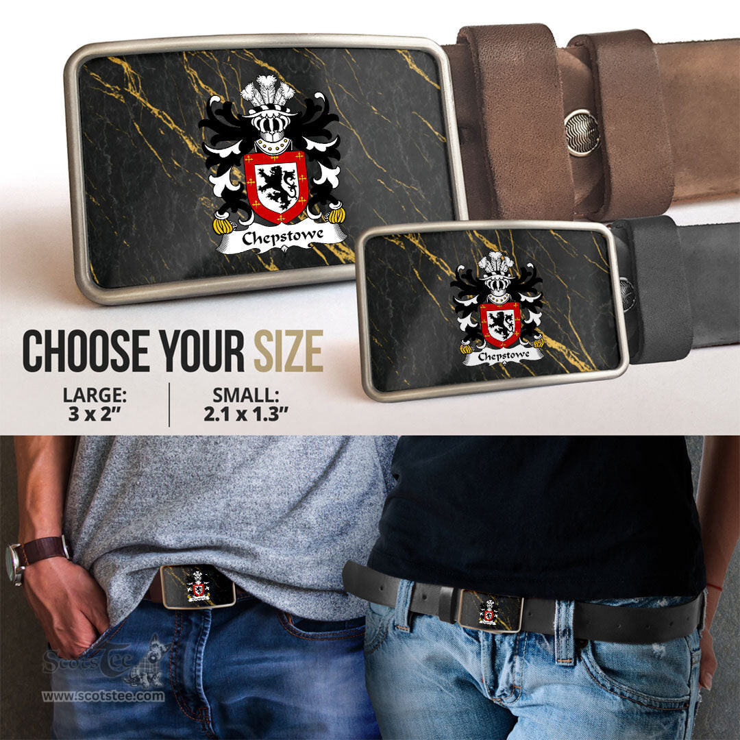 ScotsTee Shop Welsh Chepstowe Monmouthshire Coat of Arms Welsh Family Crest Welsh Belt Bucker