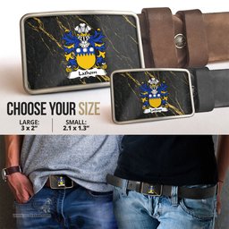 ScotsTee Shop Welsh Lathom of Lleweni Green Denbighshire Coat of Arms Welsh Family Crest Welsh Belt Bucker