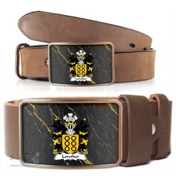 ScotsTee Shop Welsh Lowther Quartering of Powell of Hosely Coat of Arms Welsh Family Crest Welsh Belt Bucker