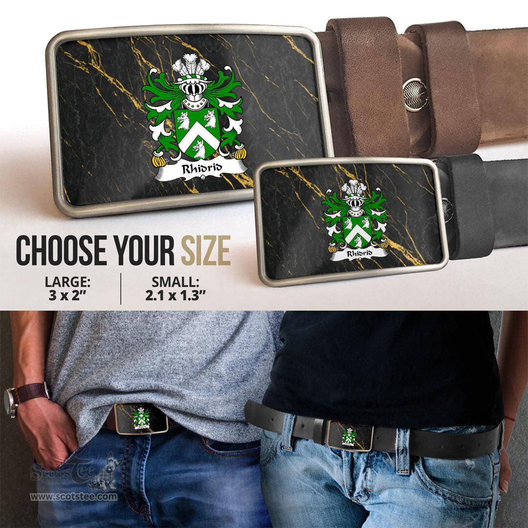 ScotsTee Shop Welsh Rhidrid FLAIDD of Penllyn Merionethshire Coat of Arms Welsh Family Crest Welsh Belt Bucker