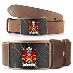 ScotsTee Shop Welsh Styward of Denbighshire Coat of Arms Welsh Family Crest Welsh Belt Bucker