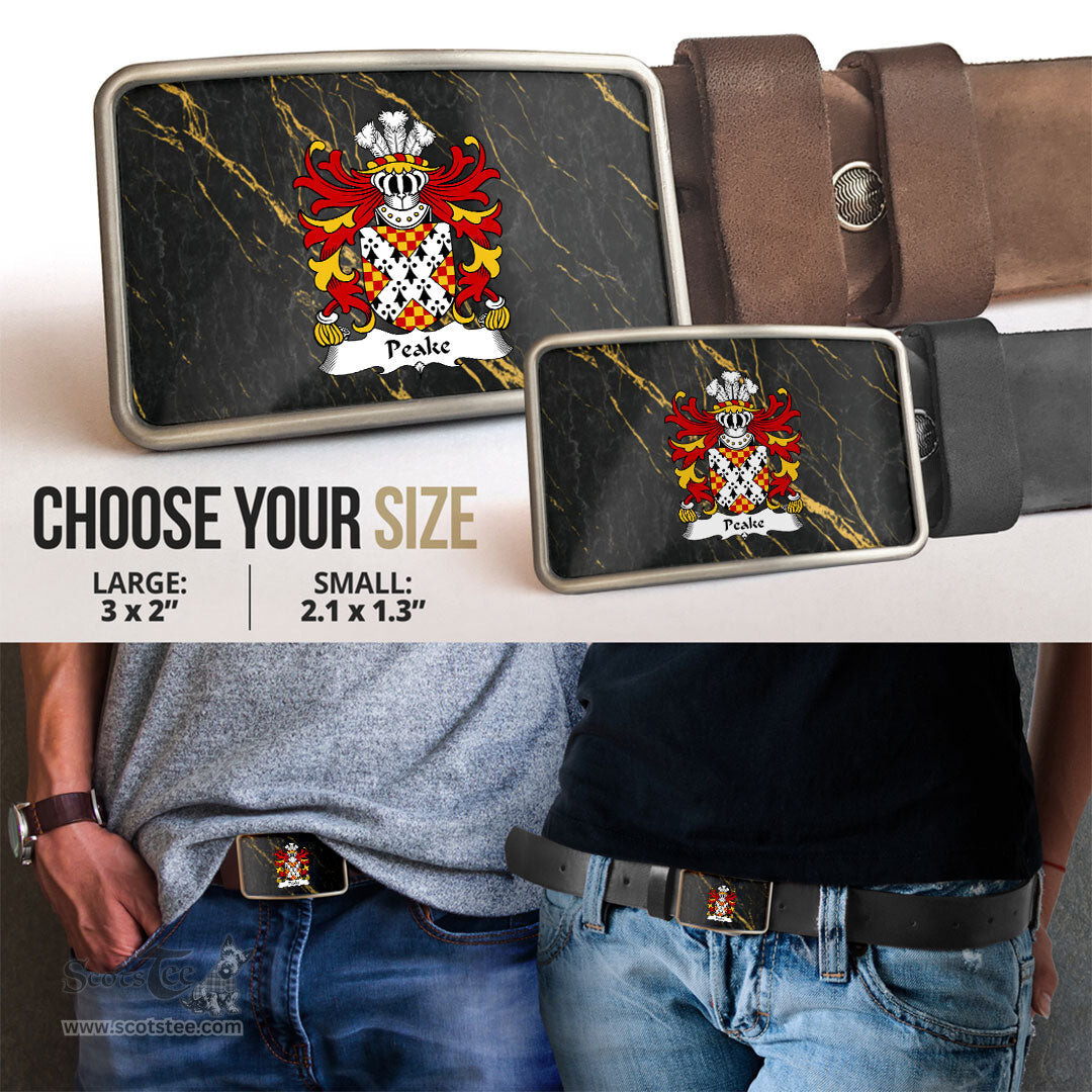 ScotsTee Shop Welsh Peake or Pec Denbighshire Coat of Arms Welsh Family Crest Welsh Belt Bucker