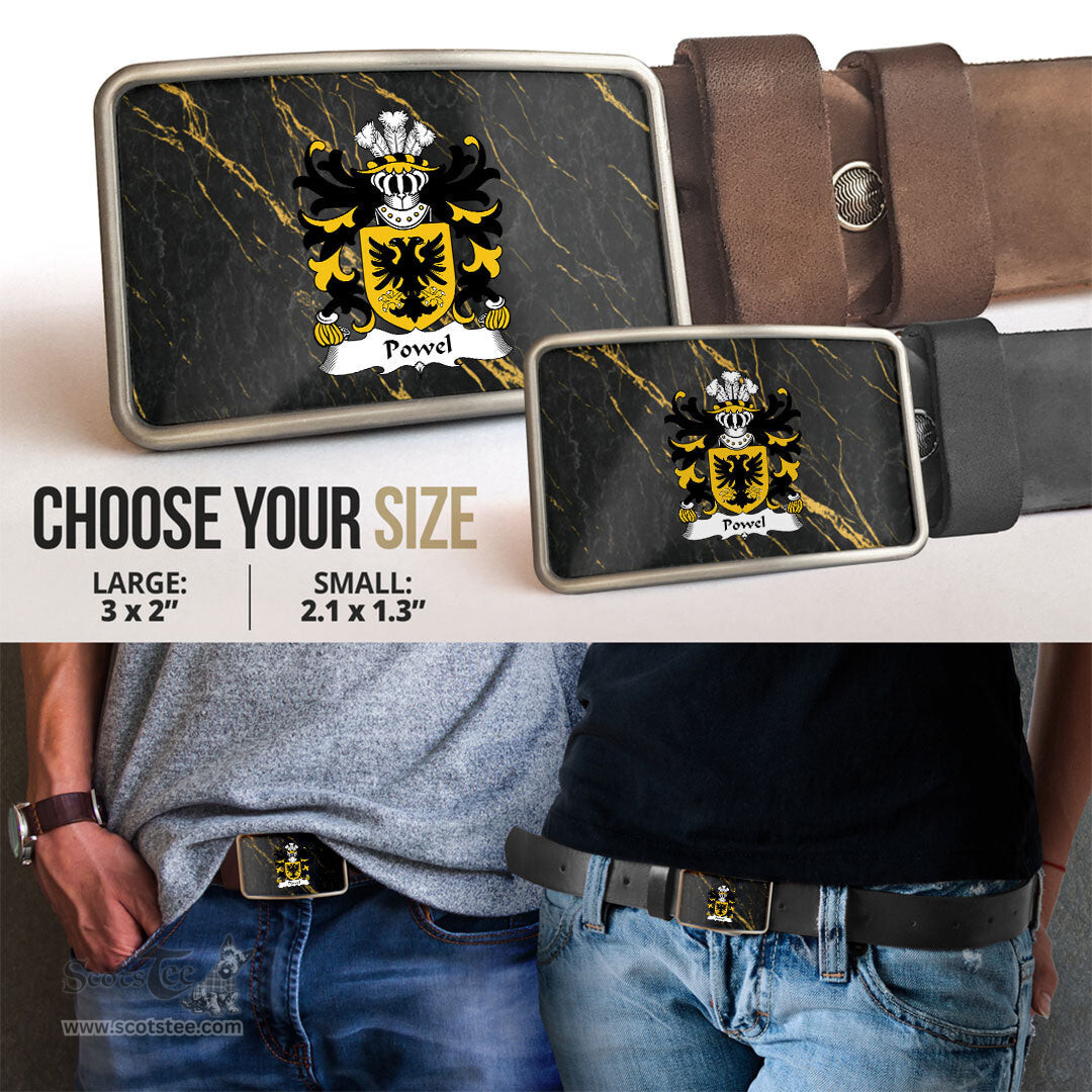 ScotsTee Shop Welsh Powel of Llandow Glamorganshire Coat of Arms Welsh Family Crest Welsh Belt Bucker