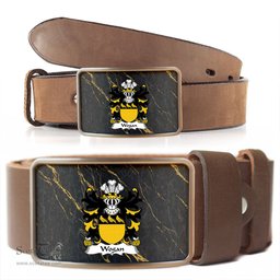 ScotsTee Shop Welsh Wogan of Pembrokeshire Coat of Arms Welsh Family Crest Welsh Belt Bucker