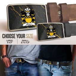 ScotsTee Shop Welsh Wogan of Pembrokeshire Coat of Arms Welsh Family Crest Welsh Belt Bucker