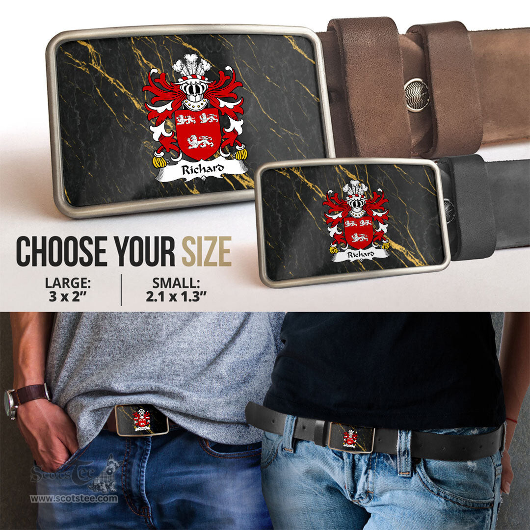 ScotsTee Shop Welsh Richard AP CADWALADR Coat of Arms Welsh Family Crest Welsh Belt Bucker