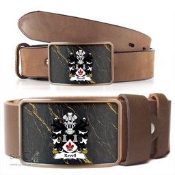 ScotsTee Shop Welsh Revell of Cilgerran Pembrokeshire Coat of Arms Welsh Family Crest Welsh Belt Bucker