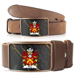 ScotsTee Shop Welsh Rhys AP MAREDUDD AB OWAIN Coat of Arms Welsh Family Crest Welsh Belt Bucker