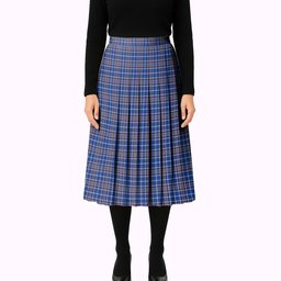 ScotsTee Shop Scottish Alexander of Menstry Ancient Tartan Pleated Midi Skirt