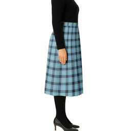ScotsTee Shop Scottish Bell of the Borders Modern Tartan Pleated Midi Skirt