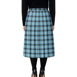 ScotsTee Shop Scottish Bell of the Borders Modern Tartan Pleated Midi Skirt