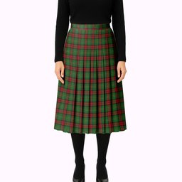 ScotsTee Shop Scottish Blackstock Hunting Tartan Pleated Midi Skirt