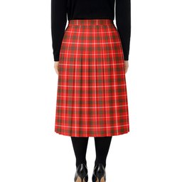 ScotsTee Shop Scottish Duke of Rothesay Modern Tartan Pleated Midi Skirt