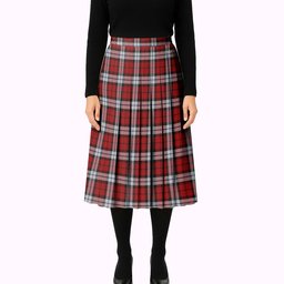 ScotsTee Shop Scottish Brodie Dress Tartan Pleated Midi Skirt