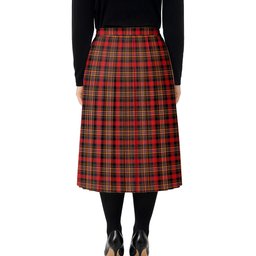 ScotsTee Shop Scottish Colville Modern Tartan Pleated Midi Skirt