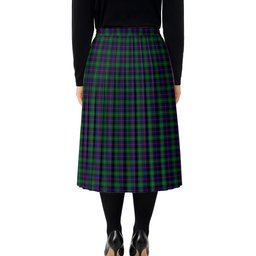 ScotsTee Shop Scottish Campbel of Cawdor Modern Tartan Pleated Midi Skirt