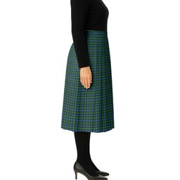 ScotsTee Shop Scottish Campbell of Argyll 02 Tartan Pleated Midi Skirt