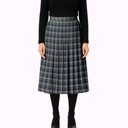ScotsTee Shop Scottish Colquhoun Dress Tartan Pleated Midi Skirt