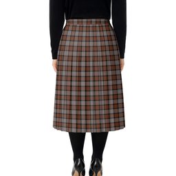 ScotsTee Shop Scottish Cameron Of Erracht Weathered Tartan Pleated Midi Skirt
