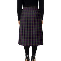 ScotsTee Shop Scottish Donald of Clan Ranald Tartan Pleated Midi Skirt