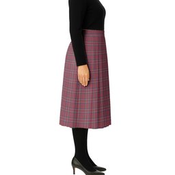 ScotsTee Shop Scottish Burnett Hunting Modern Tartan Pleated Midi Skirt