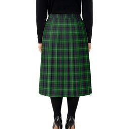ScotsTee Shop Scottish Donald of The Isles Tartan Pleated Midi Skirt