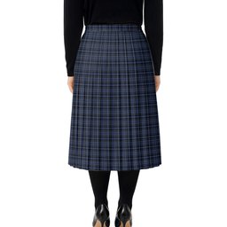 ScotsTee Shop Scottish Clark (Clergy) Modern Clan Tartan Pleated Midi Skirt