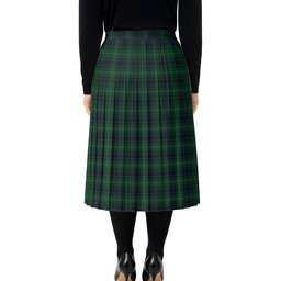 ScotsTee Shop Scottish Cash MacTavish Tartan Pleated Midi Skirt