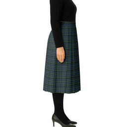 ScotsTee Shop Scottish Campbell of Argyll 01 Tartan Pleated Midi Skirt
