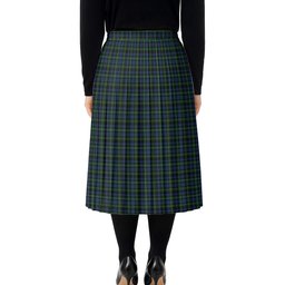 ScotsTee Shop Scottish Campbell of Argyll 01 Tartan Pleated Midi Skirt